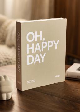 KAILA OH HAPPY DAY Grey - Coffee Table Photo Album (60 Cerná Stránek)