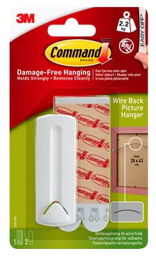 3M Command Vešák na obraz pro Drátené lano Bílá - 2,2 kg