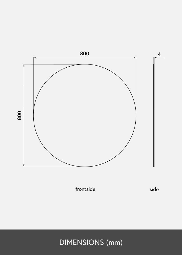 KAILA Kulatý Zrcadlo Deluxe 80 cm Ø