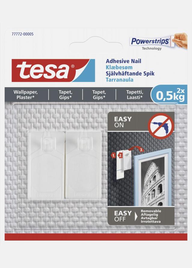 Tesa - Samolepicí hrebíky pro všechny typy sten (max 2x0,5kg)