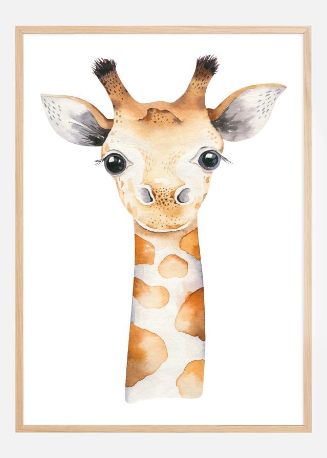 Giraffe Watercolor Plakát