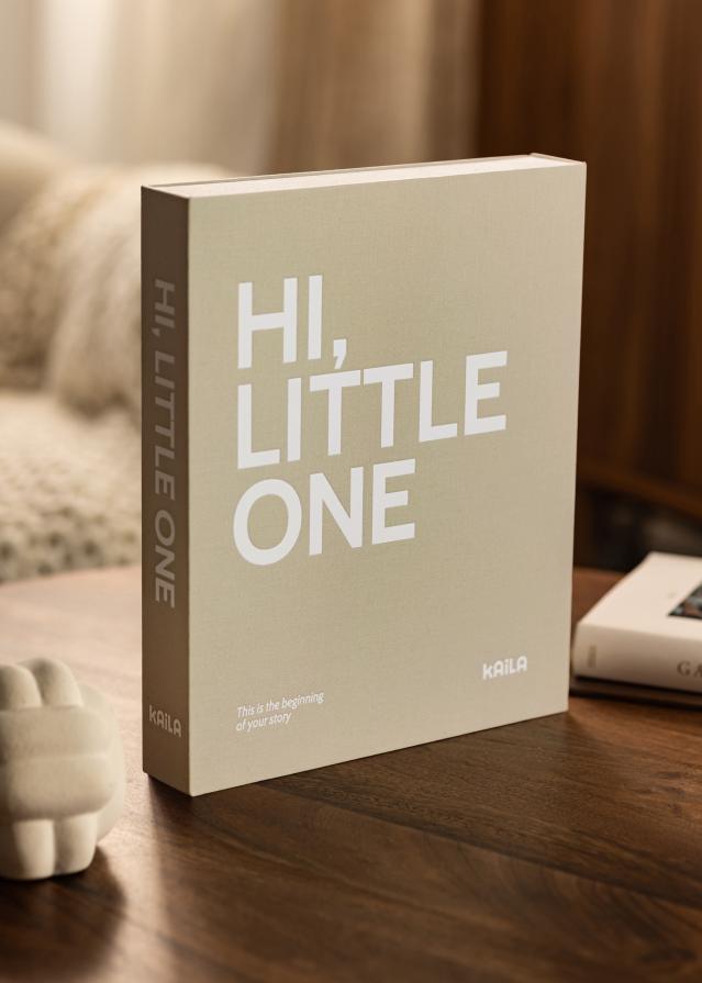 KAILA HI LITTLE ONE Grey - Coffee Table Photo Album (60 Cerná Stránek)