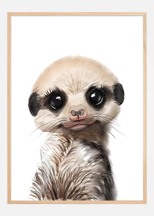 Meerkat Watercolor Plakát