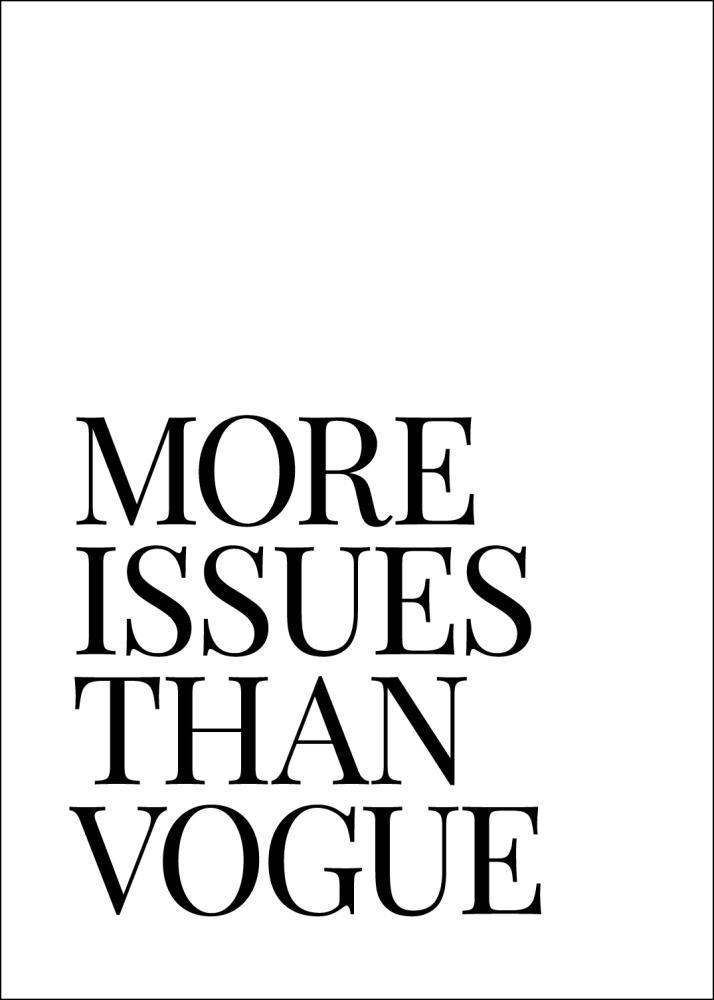 More Issues Than Vogue Plakát