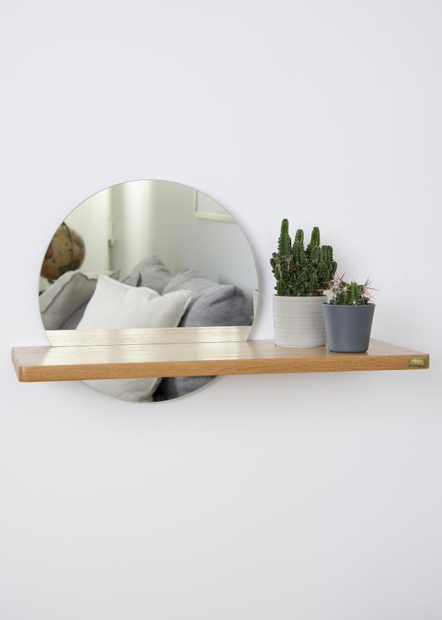 Zrcadlo Round Shelf 26x50 cm