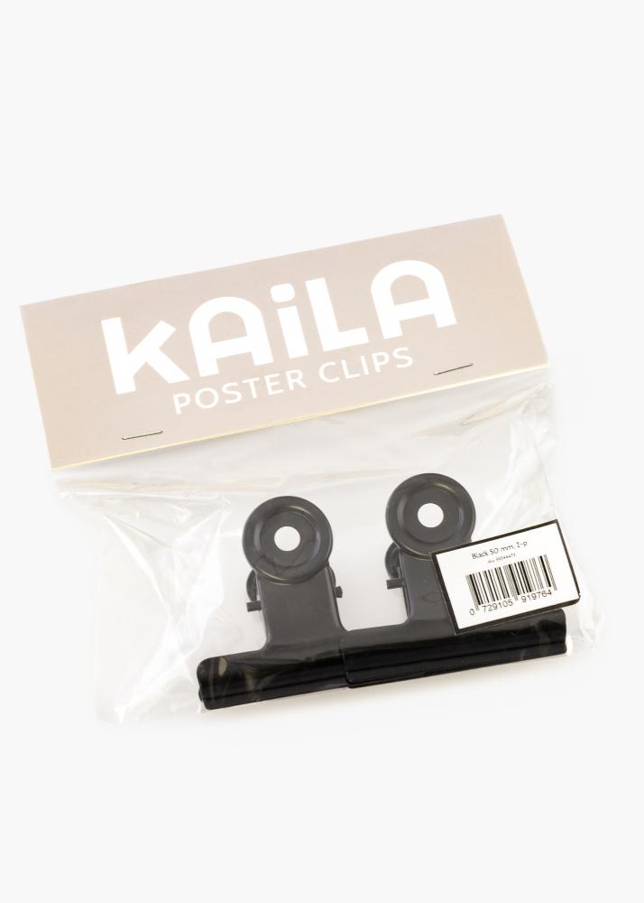 KAILA Plakát Clip Black 50 mm - 2 ks