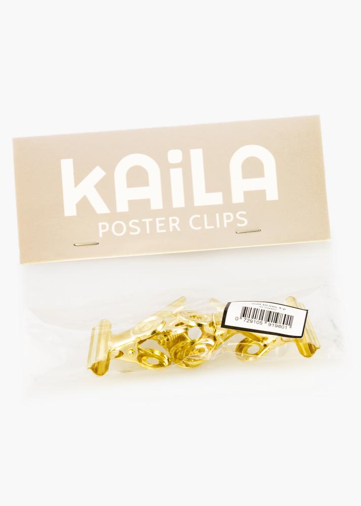 KAILA Plakát Clip Gold 30 mm - 4 ks