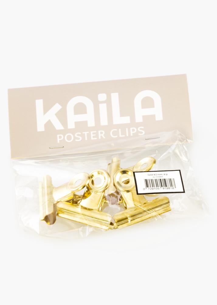 KAILA Plakát Clip Gold 40 mm - 4 ks