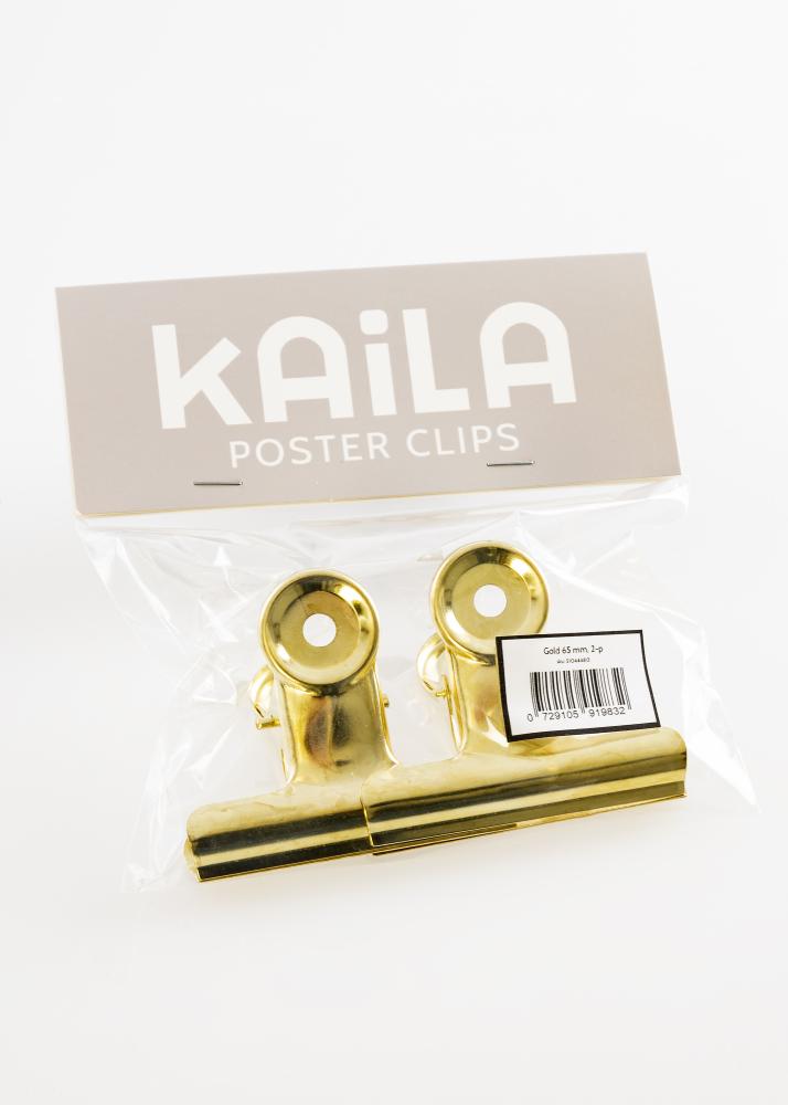 KAILA Plakát Clip Gold 65 mm - 2 ks