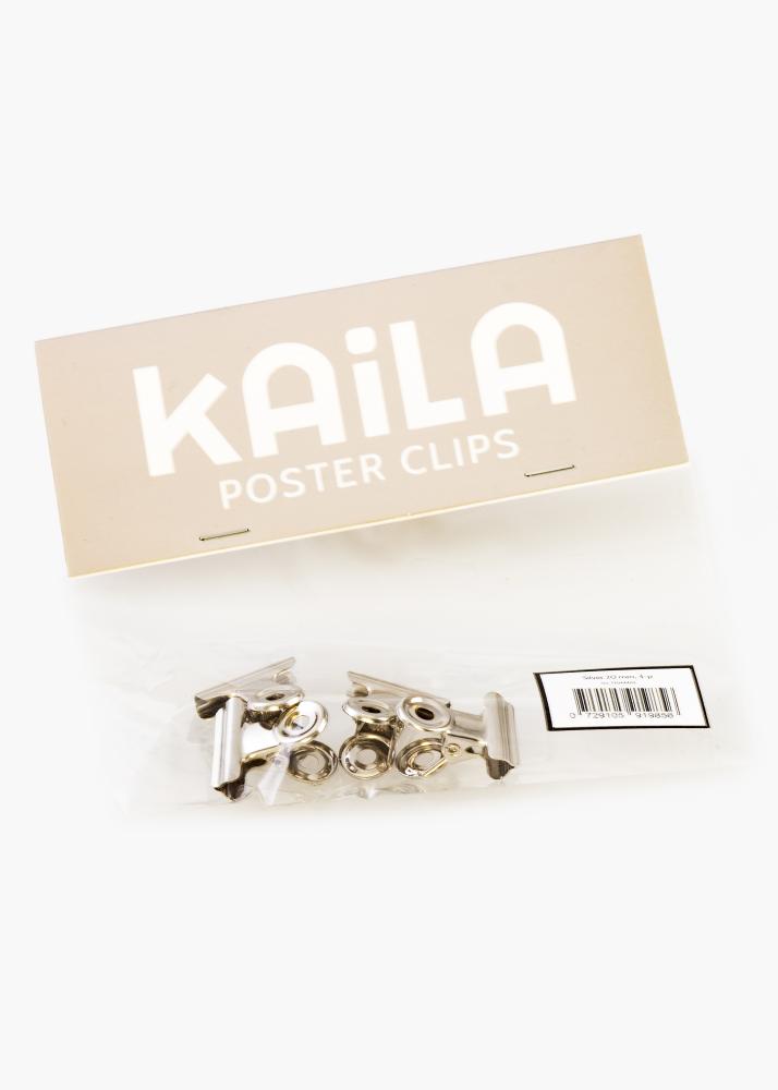 KAILA Plakát Clip Stríbrná 20 mm - 4 ks