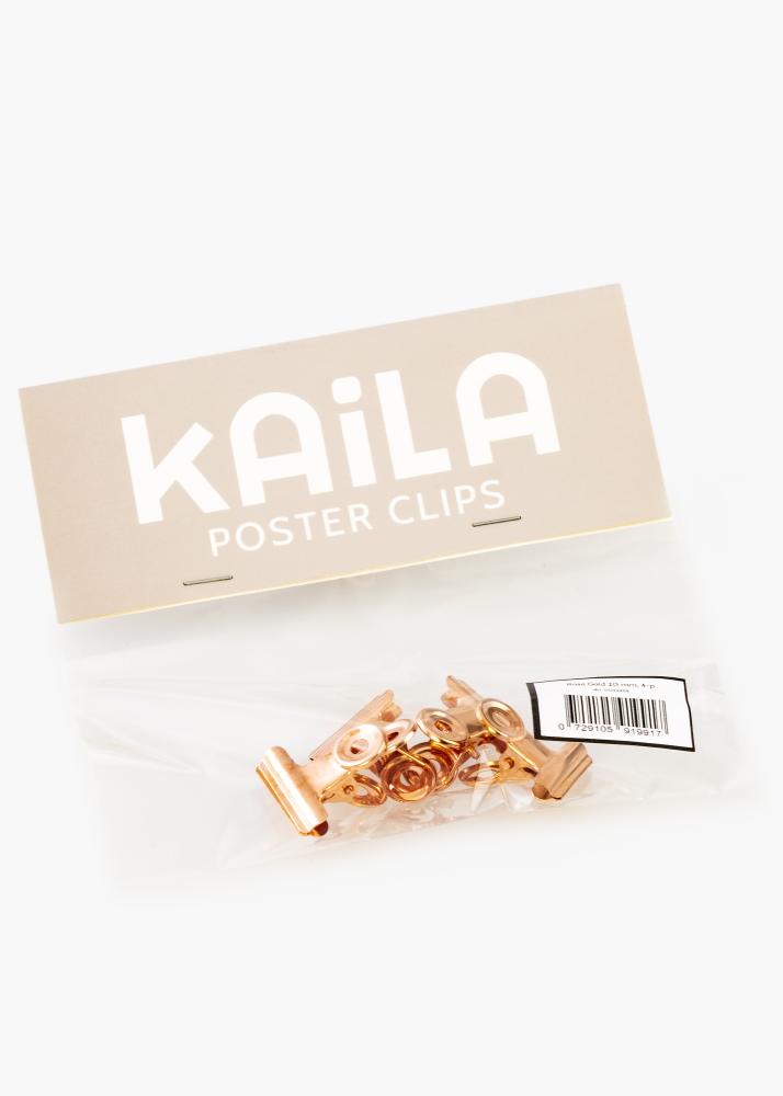 KAILA Plakát Clip Rose Gold 20 mm - 4 ks