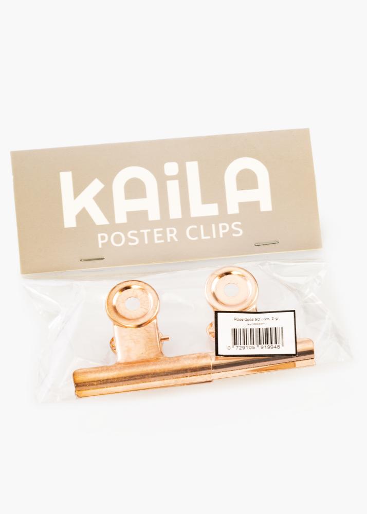 KAILA Plakát Clip Rose Gold 50 mm - 2 ks