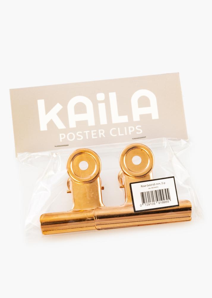 KAILA Plakát Clip Rose Gold 65 mm - 2 ks