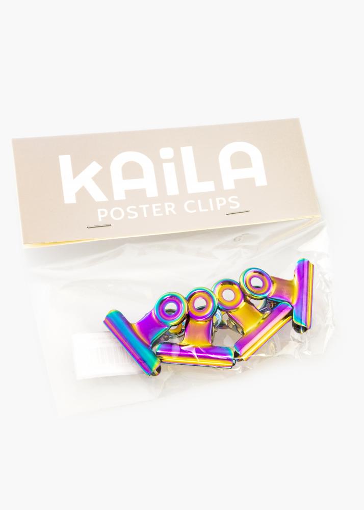 KAILA Plakát Clip Rainbow 30 mm - 4 ks