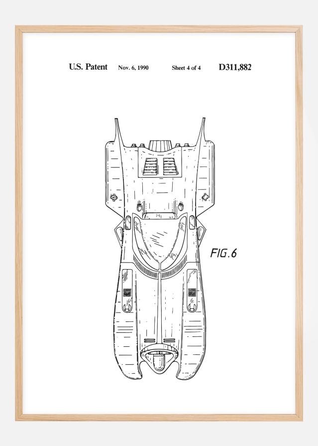 Patentový výkres - Batman - Batmobile 1990 IIII Plakát