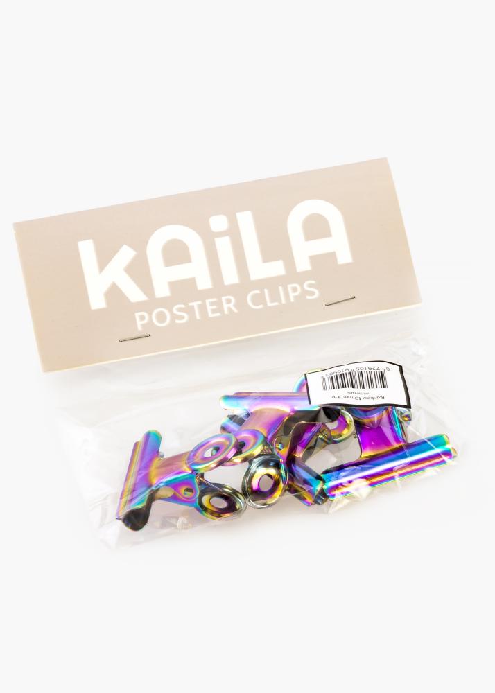 KAILA Plakát Clip Rainbow 40 mm - 4 ks