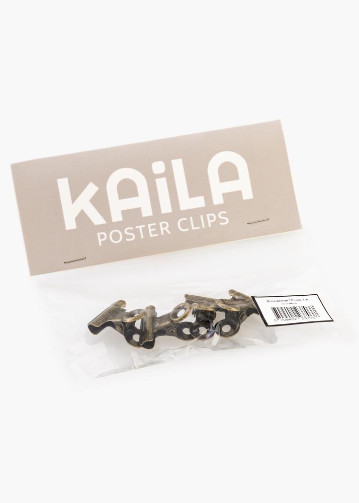 KAILA Plakát Clip Retro Bronze 20 mm - 4 ks