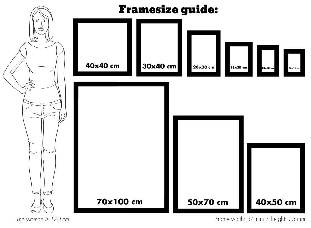 Rám Öjaren Bílá 70x100 cm - Pasparta Cerná 62x93 cm