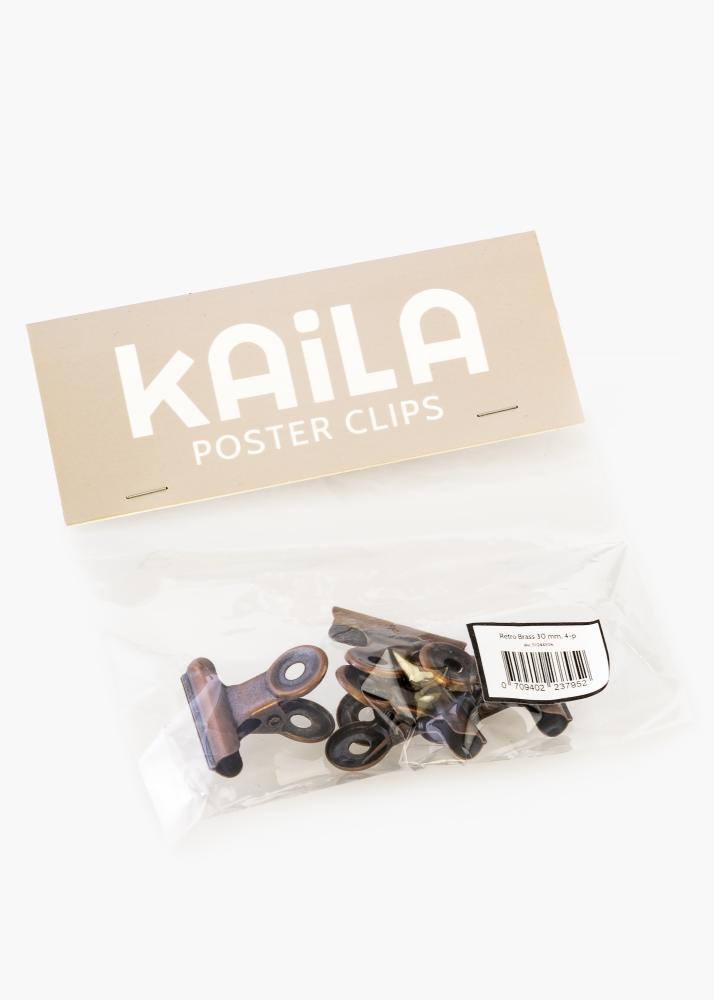 KAILA Plakát Clip Retro Brass 30 mm - 4 ks