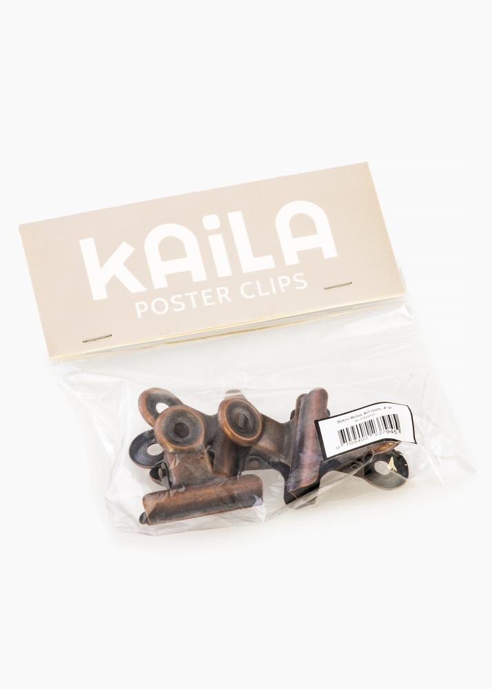 KAILA Plakát Clip Retro Brass 40 mm - 4 ks