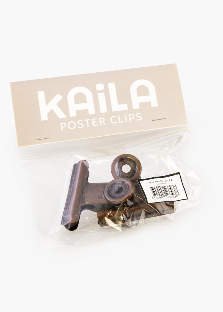 KAILA Plakát Clip Retro Brass 50 mm - 2 ks