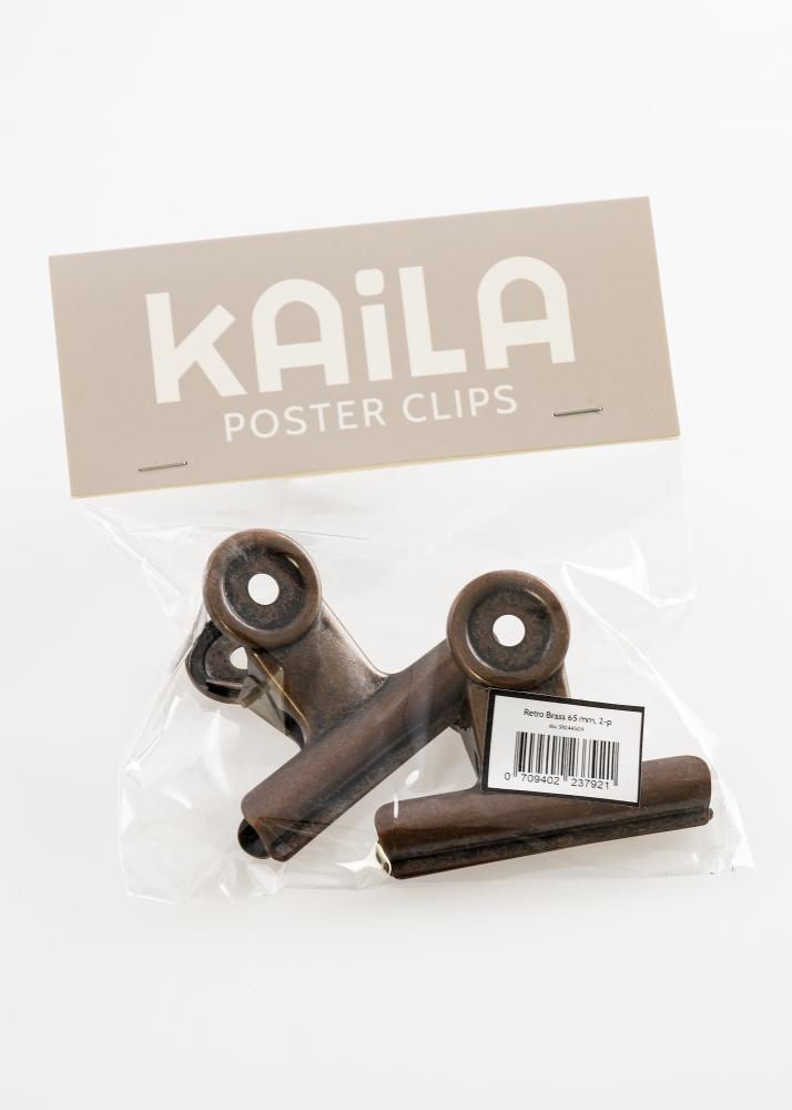 KAILA Plakát Clip Retro Brass 65 mm - 2 ks