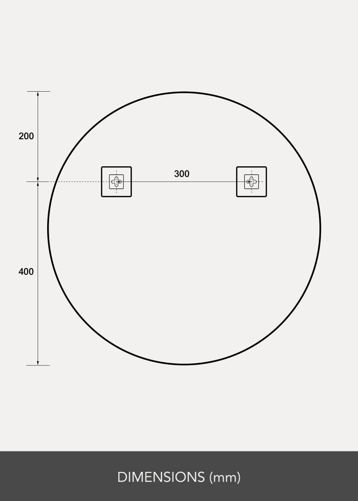 KAILA Kulatý Zrcadlo 60 cm Ø