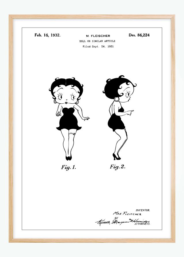 Patentový výkres - Betty Boop Plakát