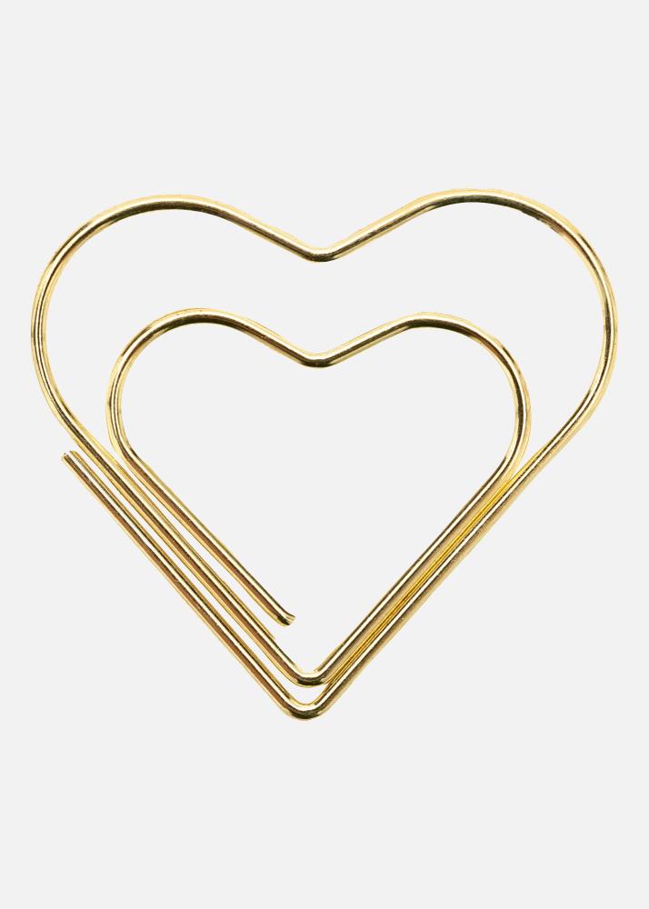 PAC Kov Paperclip Heart Zlatá