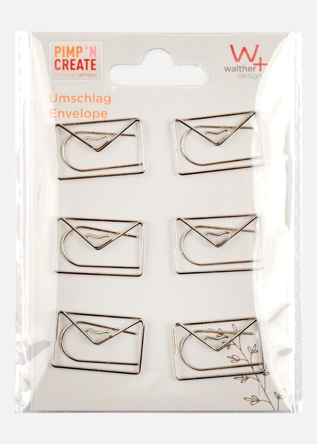 PAC Kov Paperclip Envelope Stríbrná