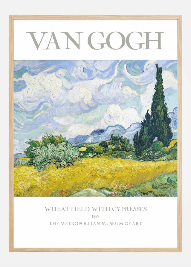 VAN GOGH - Wheat Field With Cypresses Plakát