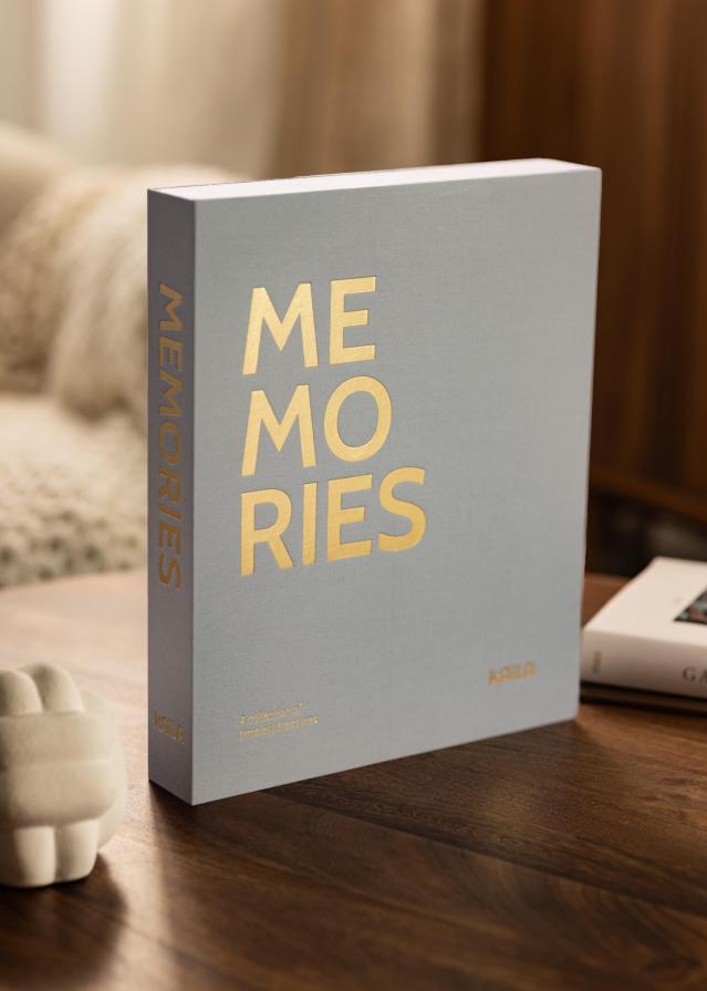 KAILA MEMORIES Grey - Coffee Table Photo Album (60 Cerná Strany / 30 listů)