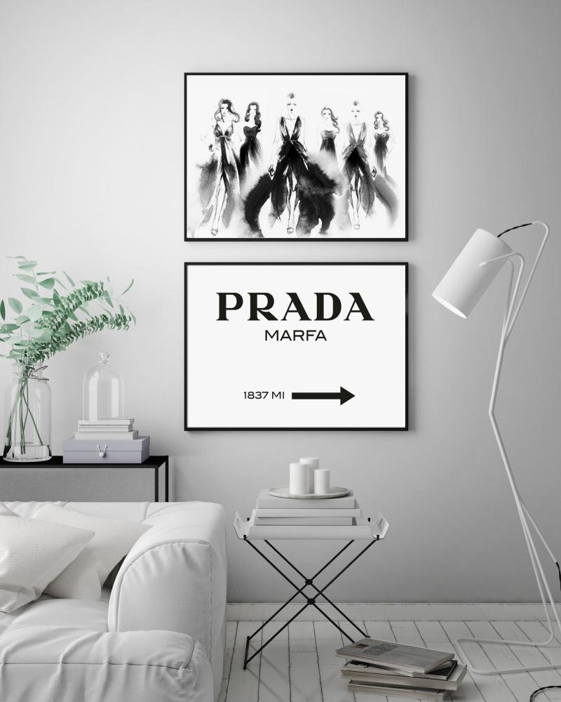 Prada Black Plakát