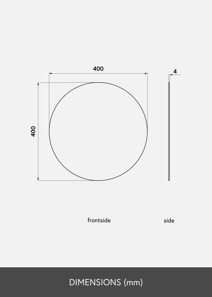 KAILA Kulatý Zrcadlo 40 cm Ø