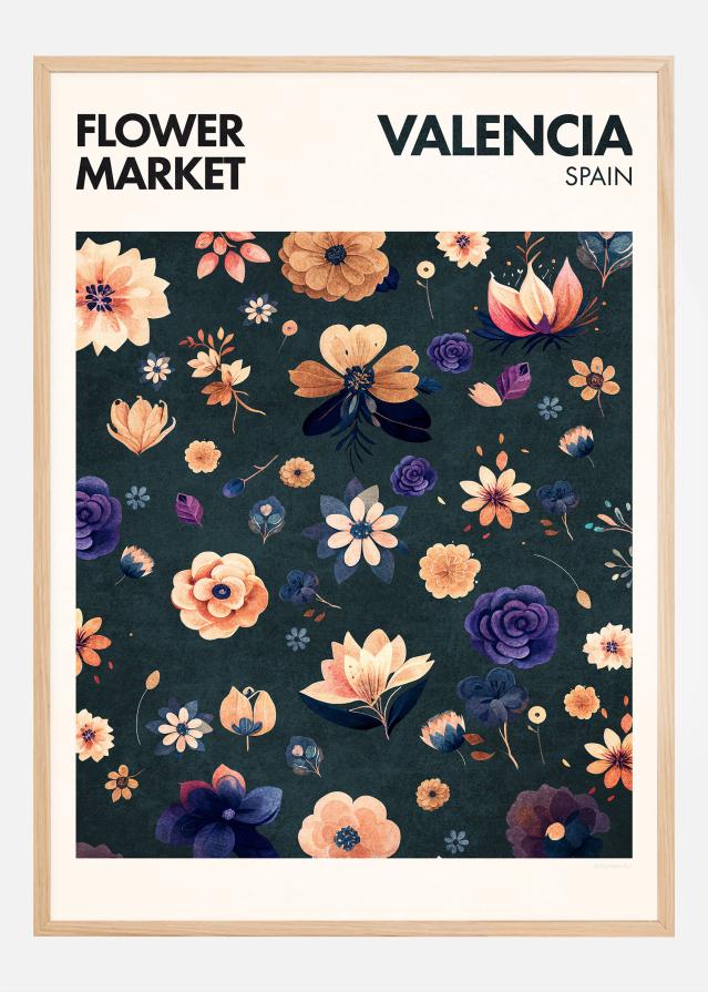 Flower Market - Valencia Plakát