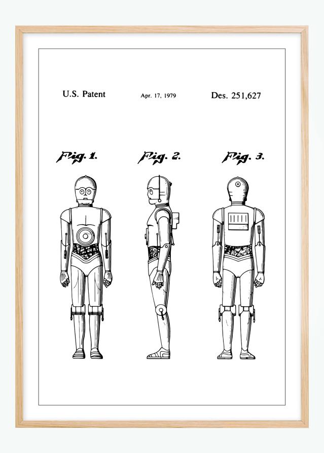 Patentový výkres - Star Wars - C-3PO Plakát