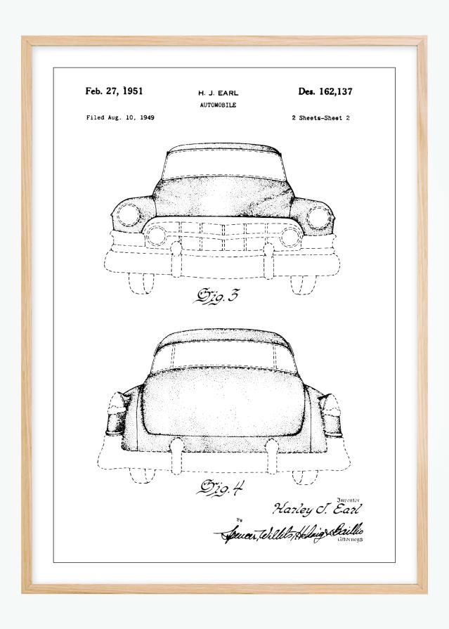 Patentový výkres - Cadillac II Plakát