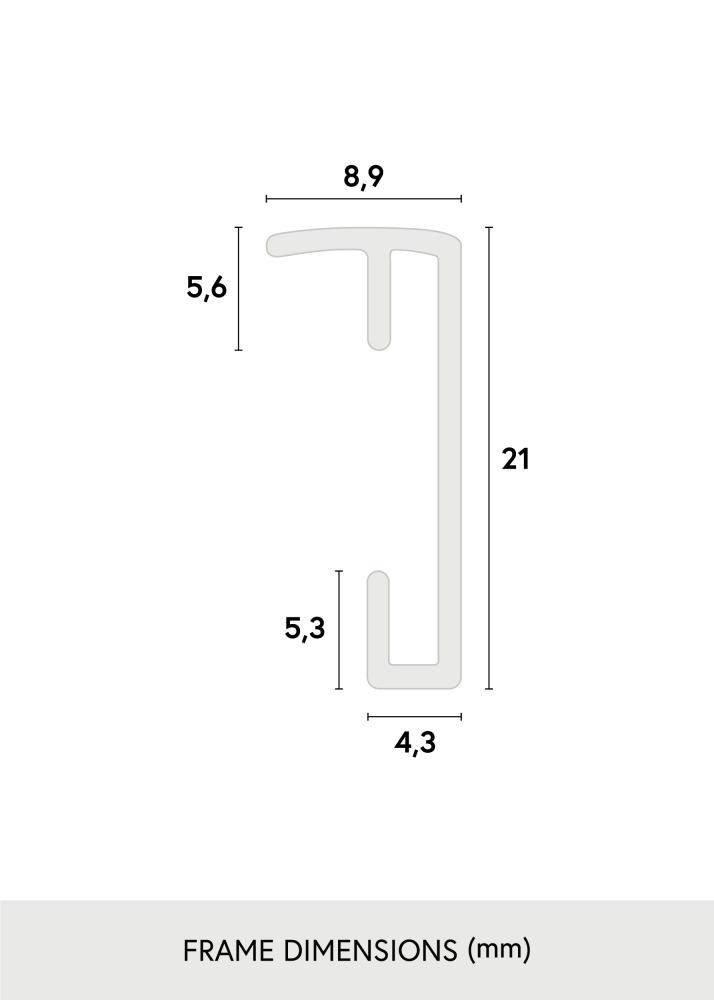 Rám Plakát Frame Aluminum Akrylové sklo Stríbrná 70x100 cm