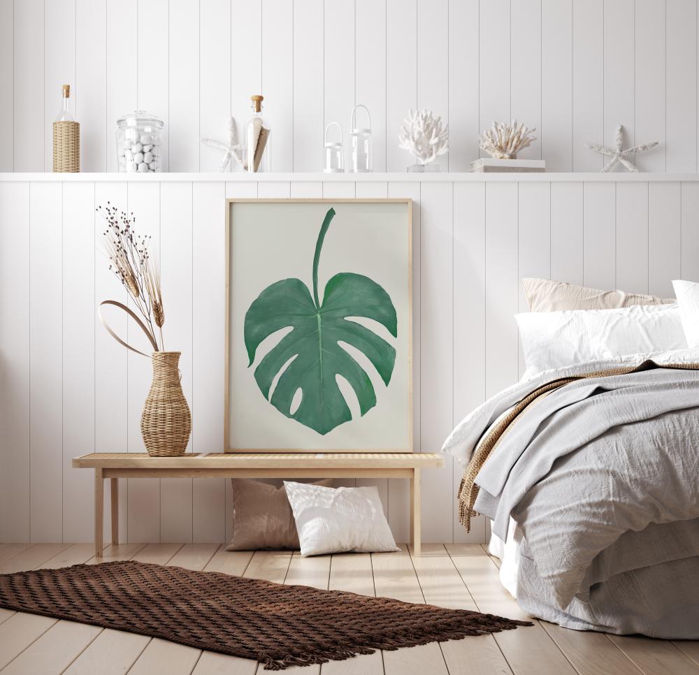 Monstera Aqua Plakát