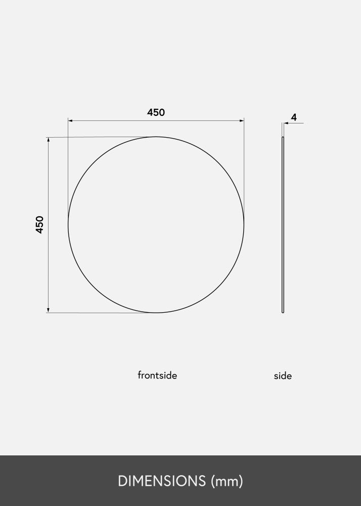 KAILA Kulatý Zrcadlo 45 cm Ø