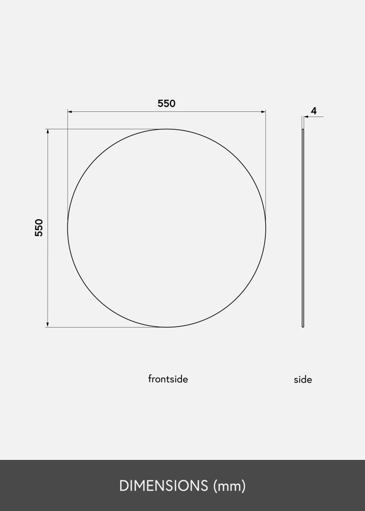 KAILA Kulatý Zrcadlo 55 cm Ø