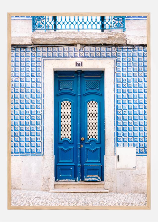 Blue Lisbon Door Plakát