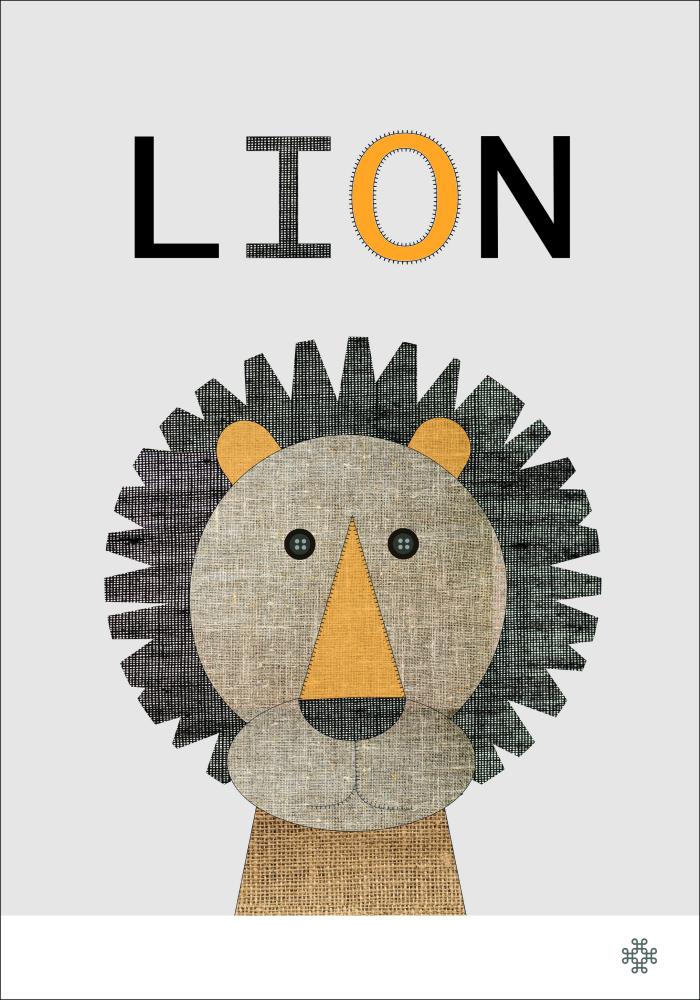 Fabric lion Plakát