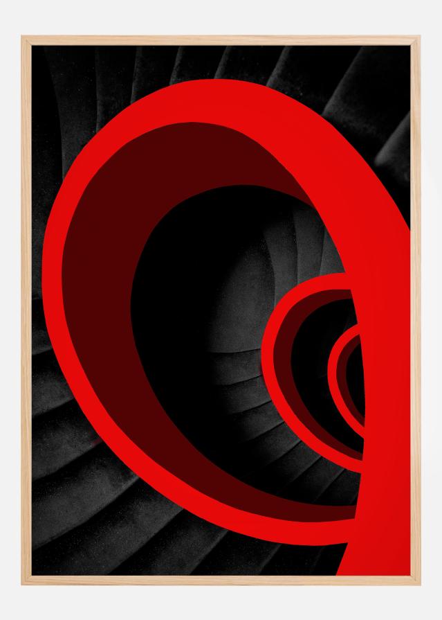 A red spiral Plakát