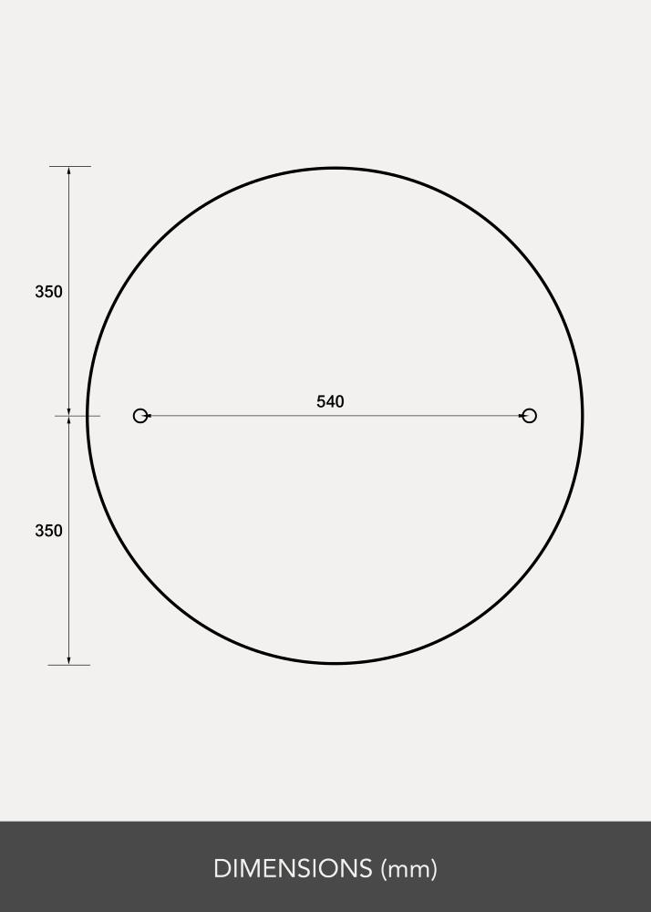 Zrcadlo Clarity 70 cm Ø