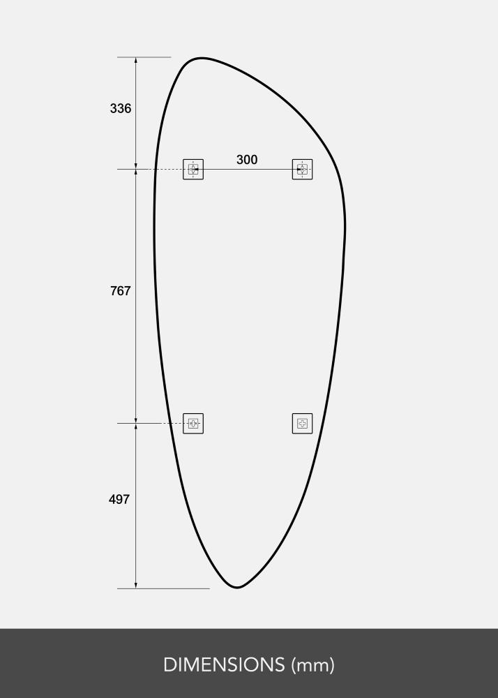 Zrcadlo Obelisk 160x57 cm