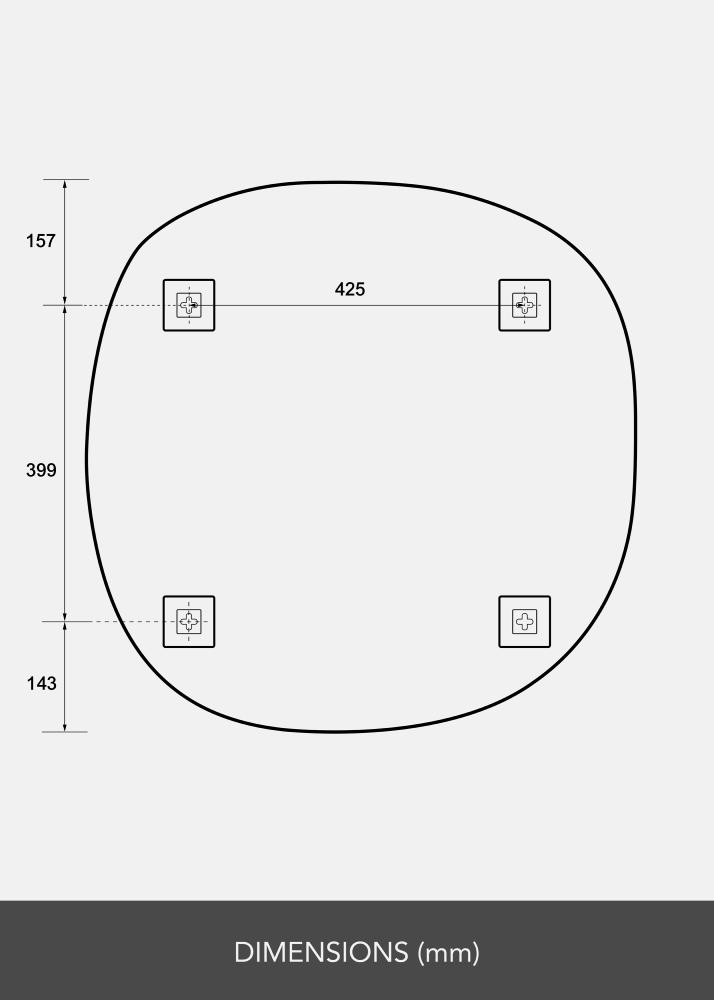 Zrcadlo Roundy I 70x70 cm