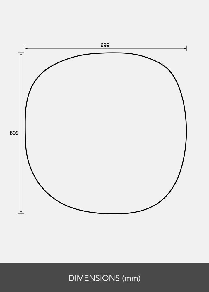 Zrcadlo Roundy I 70x70 cm