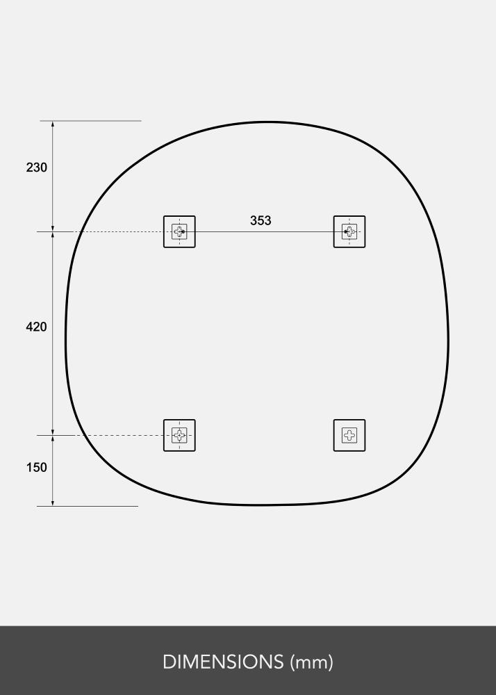 Zrcadlo Roundy 80x80 cm