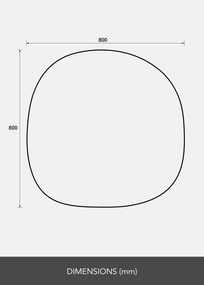 Zrcadlo Roundy 80x80 cm